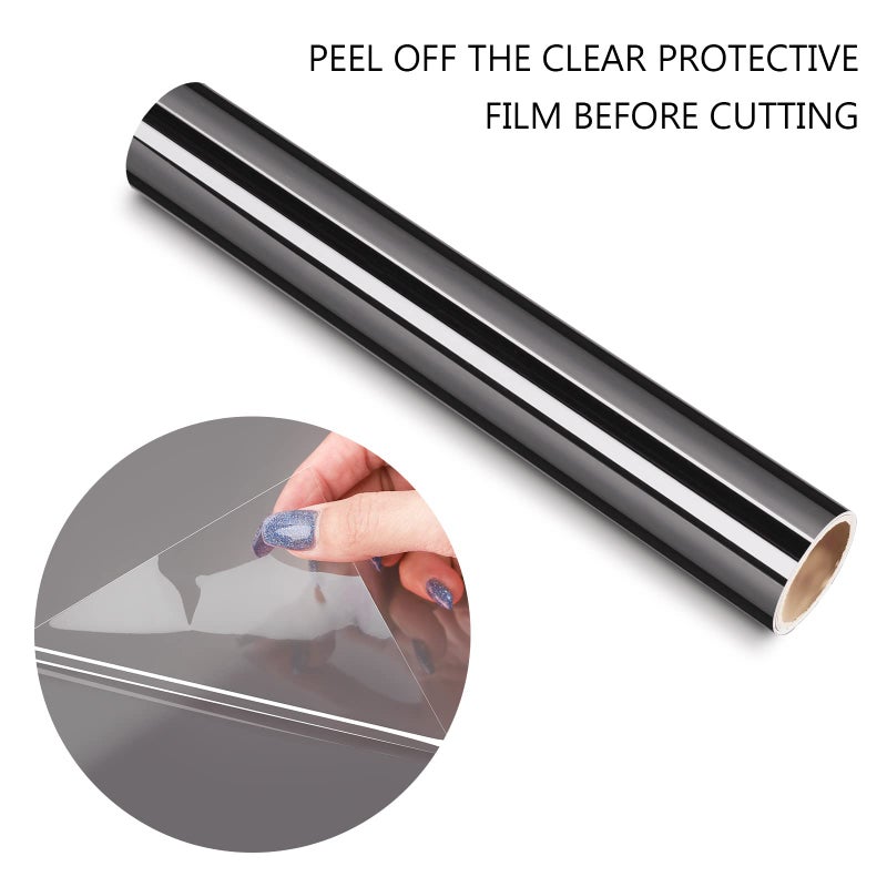 TECKWRAP Space Gray Chrome Vinyl Wrap Metallic Permanent Adhesive Vinyl 1ftx5ft - Image 2